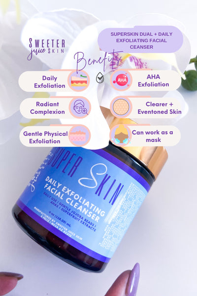 SuperSkin Dual Exfoliating Facial Cleanser - Sweeter Juice Skin